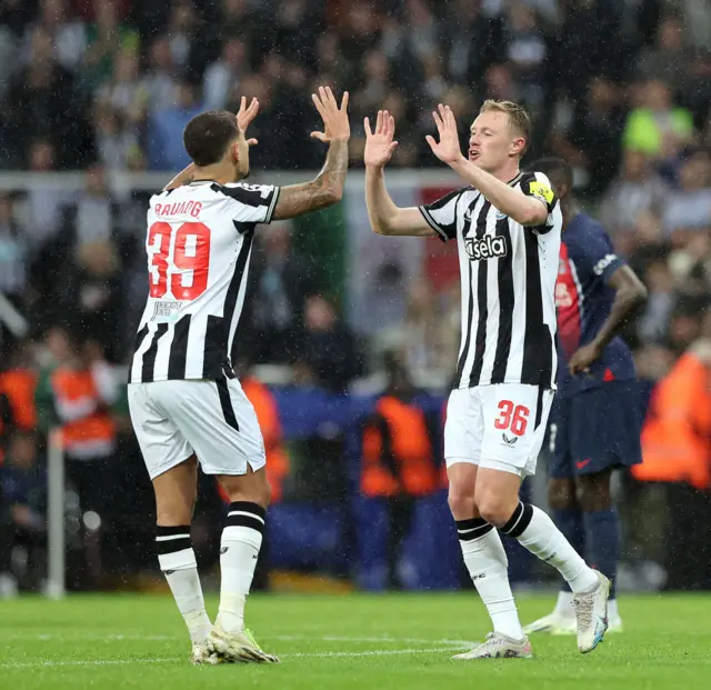 Bruno Guimaraes and Sean Longstaff