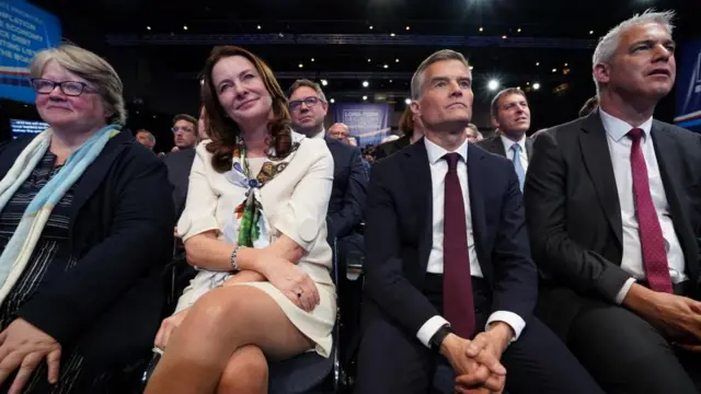 Therese Coffey, Gillian Keegan, Mark Harper, Steve Barclay in the audience