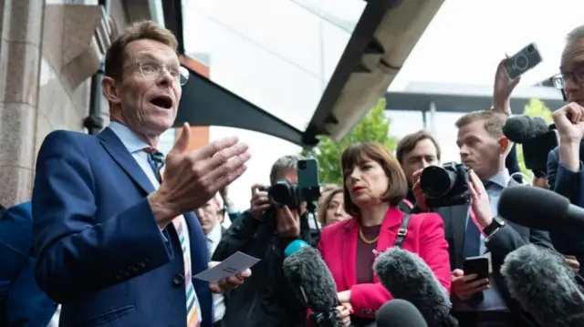 British Secretary of State for Defence Grant Shapps (C) arrives at the Conservative Party Conference in Manchester, Britain, 02 October 2023.