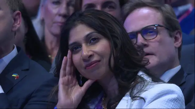 Suella Braverman in the crowd