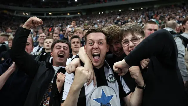 Newcastle fans celebrate