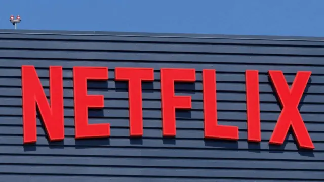 The Netflix logo is shown on one of their Hollywood buildings in Los Angeles, California, U.S., July 12, 2023.