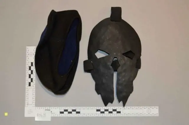 Photo issued by the Metropolitan Police of the mask recovered from Jaswant Singh Chail