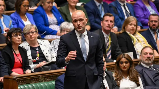 Stephen Flynn speaks during Prime Minister's Questions, at the House of Commons in London, Britain September 13, 2023