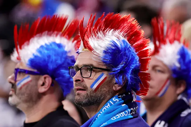 French fans with coloured mohawk wig