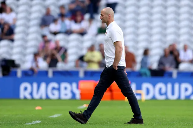 Steve Borthwick, Head Coach of England, looks on