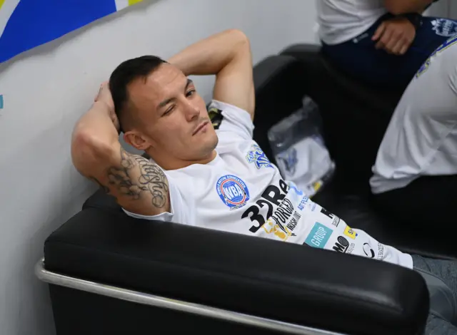 Josh Warrington in the changing room