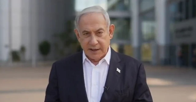 Benjamin Netanyahu gives video statement