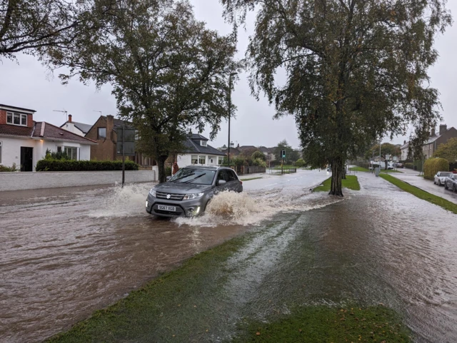 Flooding in Milngavie, East Dunbartonshire