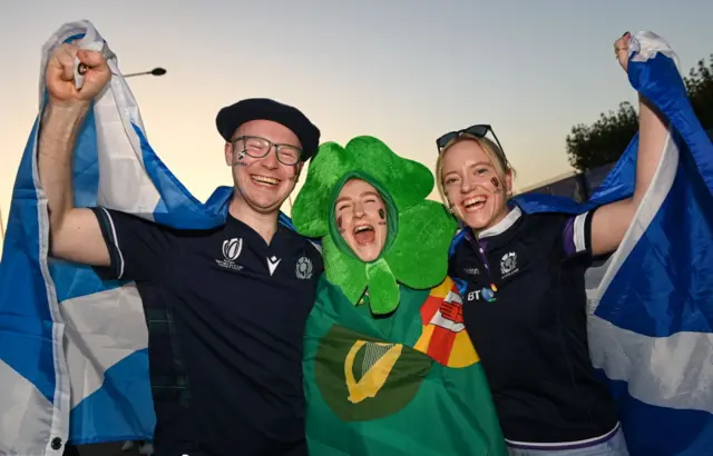 Scotland and Ireland fans