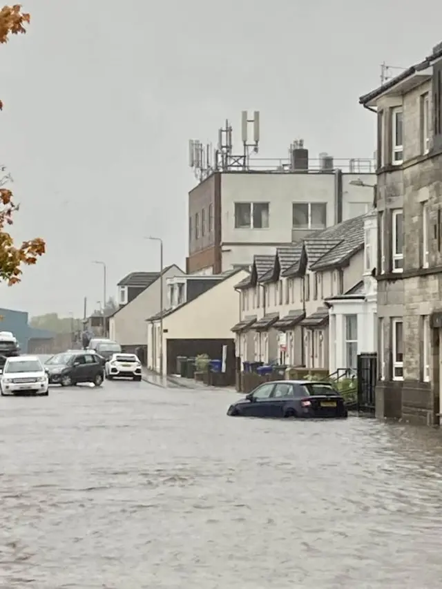 Flooding in Jonhnston, Renfrewshire