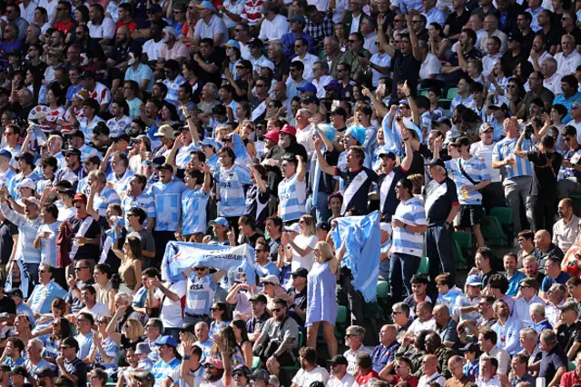 Argentina fans in the stands