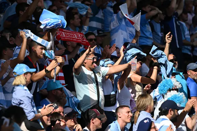 Argentina fans in the crowd