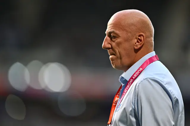 Eugen Apjok, Head Coach of Romania, looks on