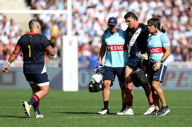 Pablo Matera of Argentina leaves the field