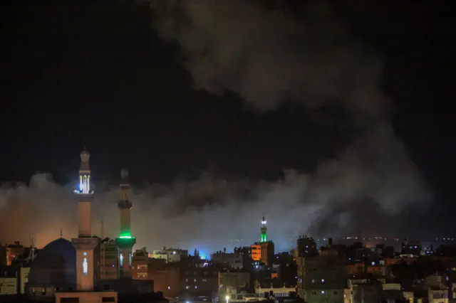 Most parts of Gaza were thrown into darkness when Israel cut power supplies