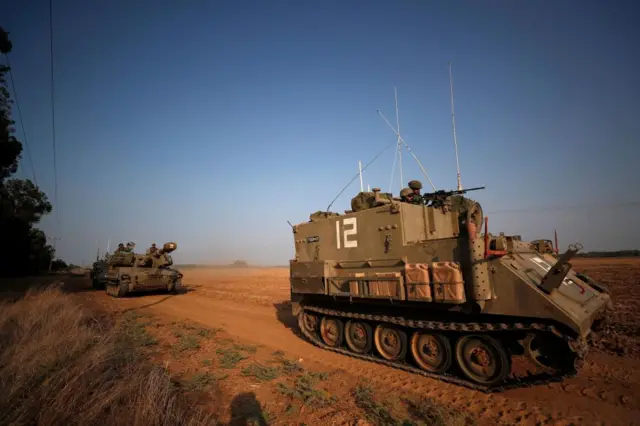 The Israeli army is moving artillery units toward Gaza