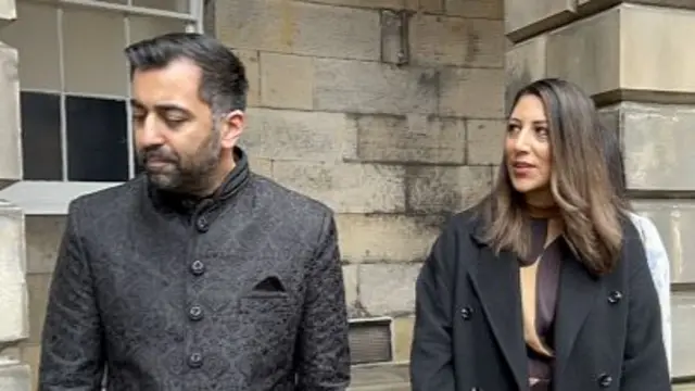 Humza Yousef and his wife Nadia El-Nakla