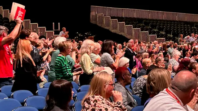 Standing ovation for Sharon Graham at Labour Party conference