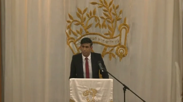 Rishi Sunak gave a speech in London synagogue - 9 October 2023