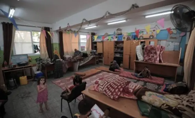 A picture from the UNRWA inside the New Gaza Boys’ School