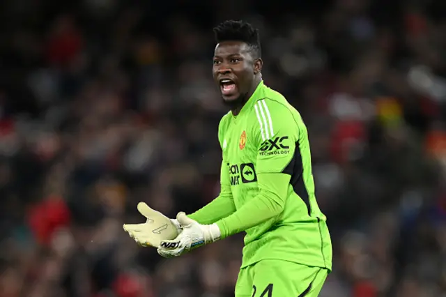 Andre Onana shows frustration