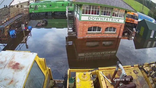 Downpatrick & County Down Railway flooded