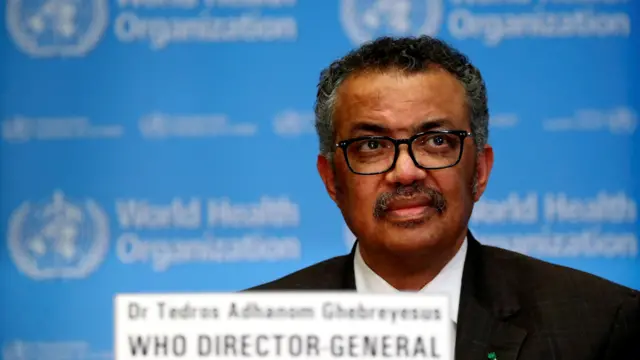 Dr Tedros Adhanom Ghebreyesus, the head of the World Health Organization