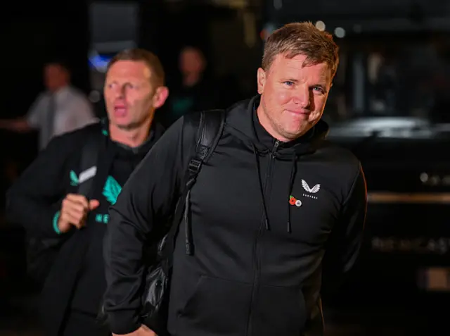 Newcastle United Head Coach Eddie Howe smiles