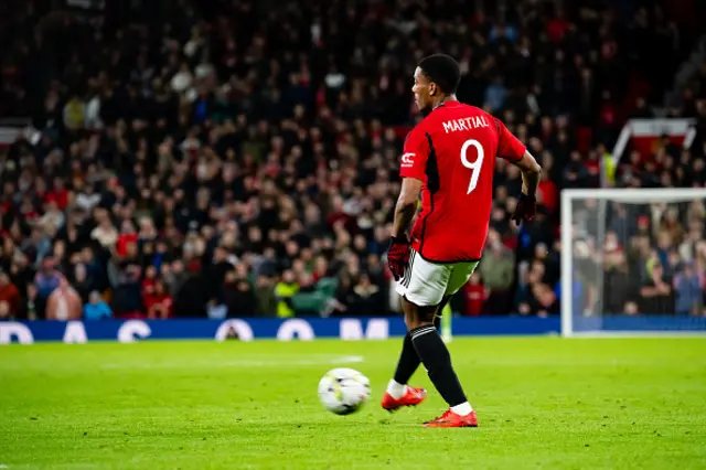 Anthony Martial on the ball for Man United