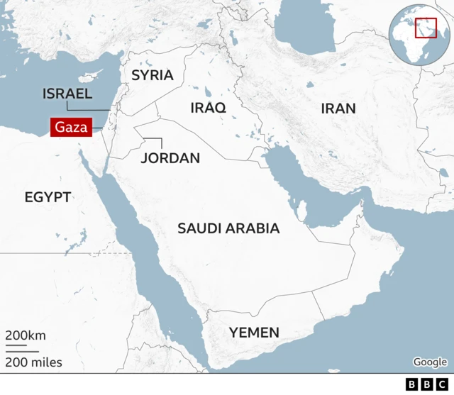 Map showing Yemen