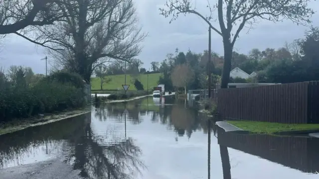 Car stuck on Ballycrummy Road