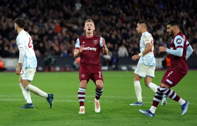 James Ward-Prowse playing for West Ham