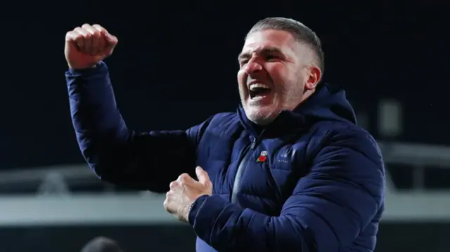 Ryan Lowe celebrates