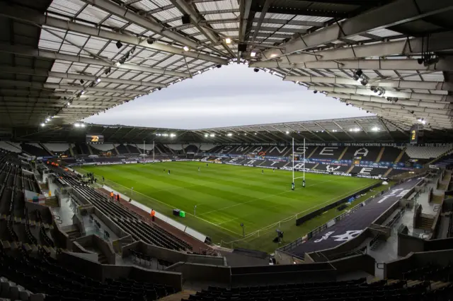 Swansea.com stadium ahead of game between Ospreys and Glasgow Warriors