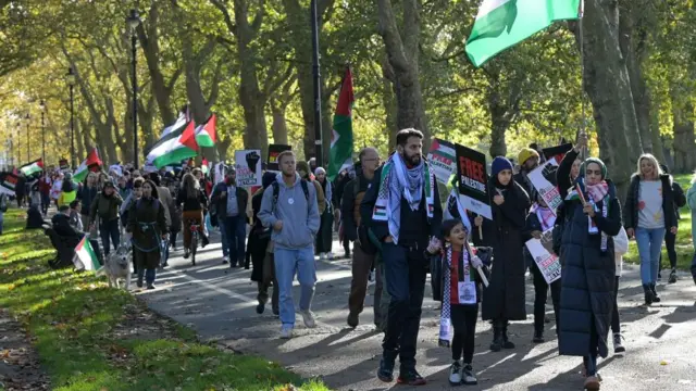 Protesters in Hyde Park