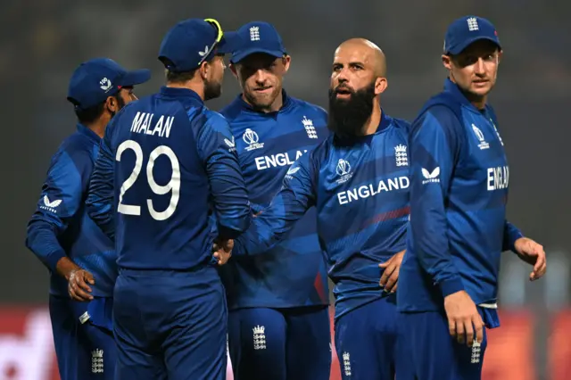 Moeen Ali celebrates a wicket