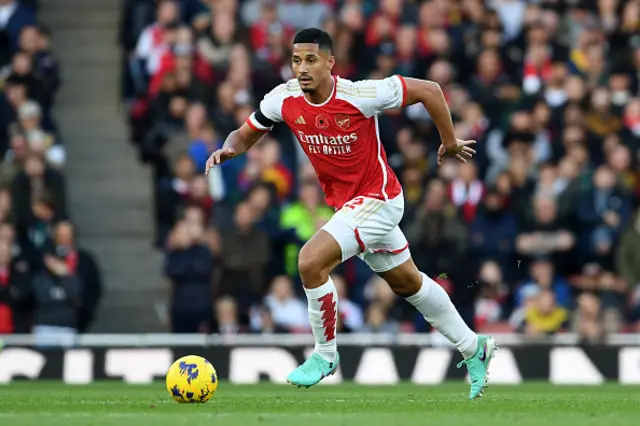 Saliba on the ball
