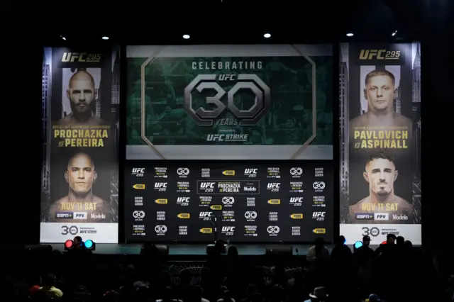 UFC logo above a stage