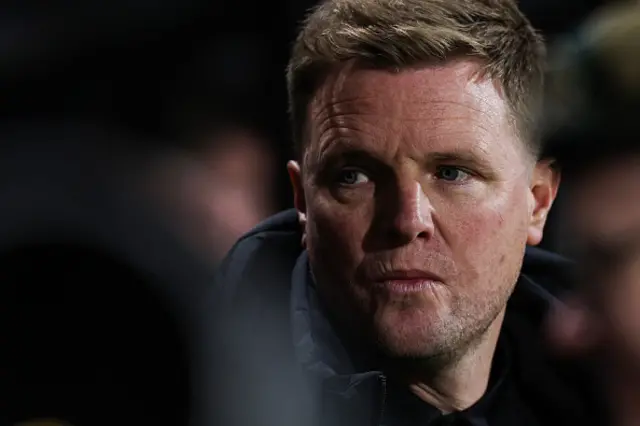 Eddie Howe looks on from the touchline