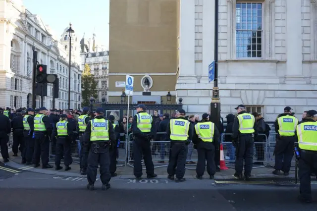 Police preparing for protest in central london