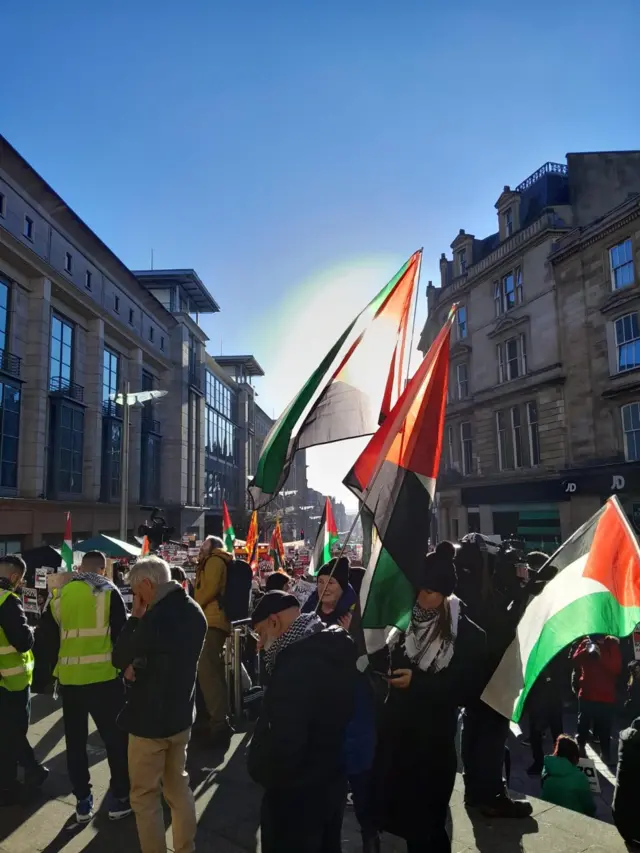 Protest in Buchanan Street, Glasgow