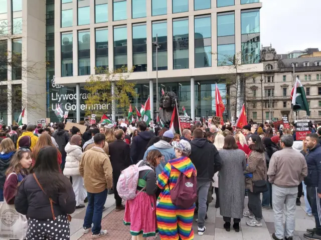 Protest in Cardiff
