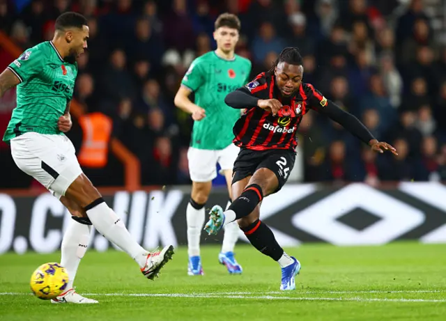 Antoine Semenyo of AFC Bournemouth shoots