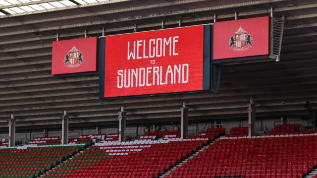 Electronic scoreboard at Sunderland