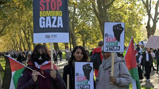 Protesters in Hyde Park