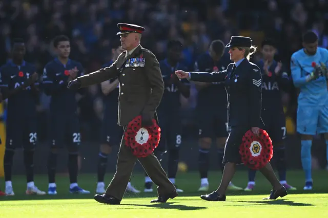 Armistice Day celebrations at Wolves vs Tottenham