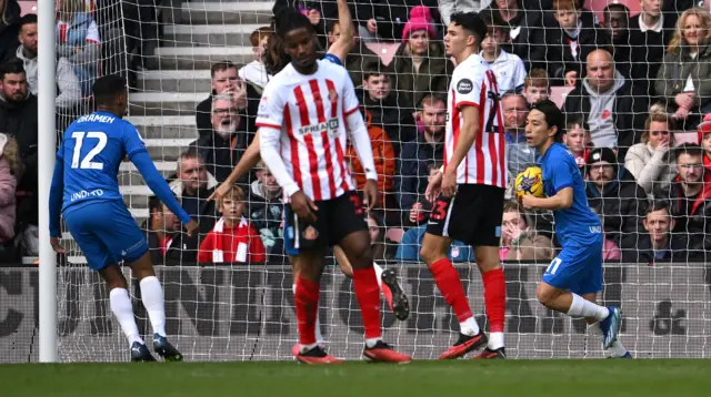 Koji Miyoshi celebrates equalising for Birmingham