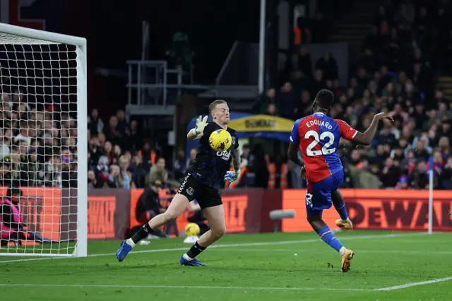 Odsonne Edouard scores past Jordan Pickford