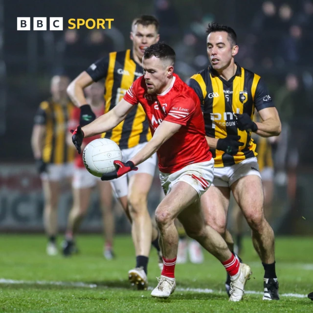 Trillick's Stevie O'Donnell in action against Aaron Kernan of Crossmaglen